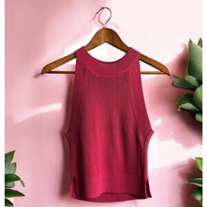 WILFRED KNIT TOP Fuchsia CROPPED KNIT TANK‎ TOP Women’s Size XXS